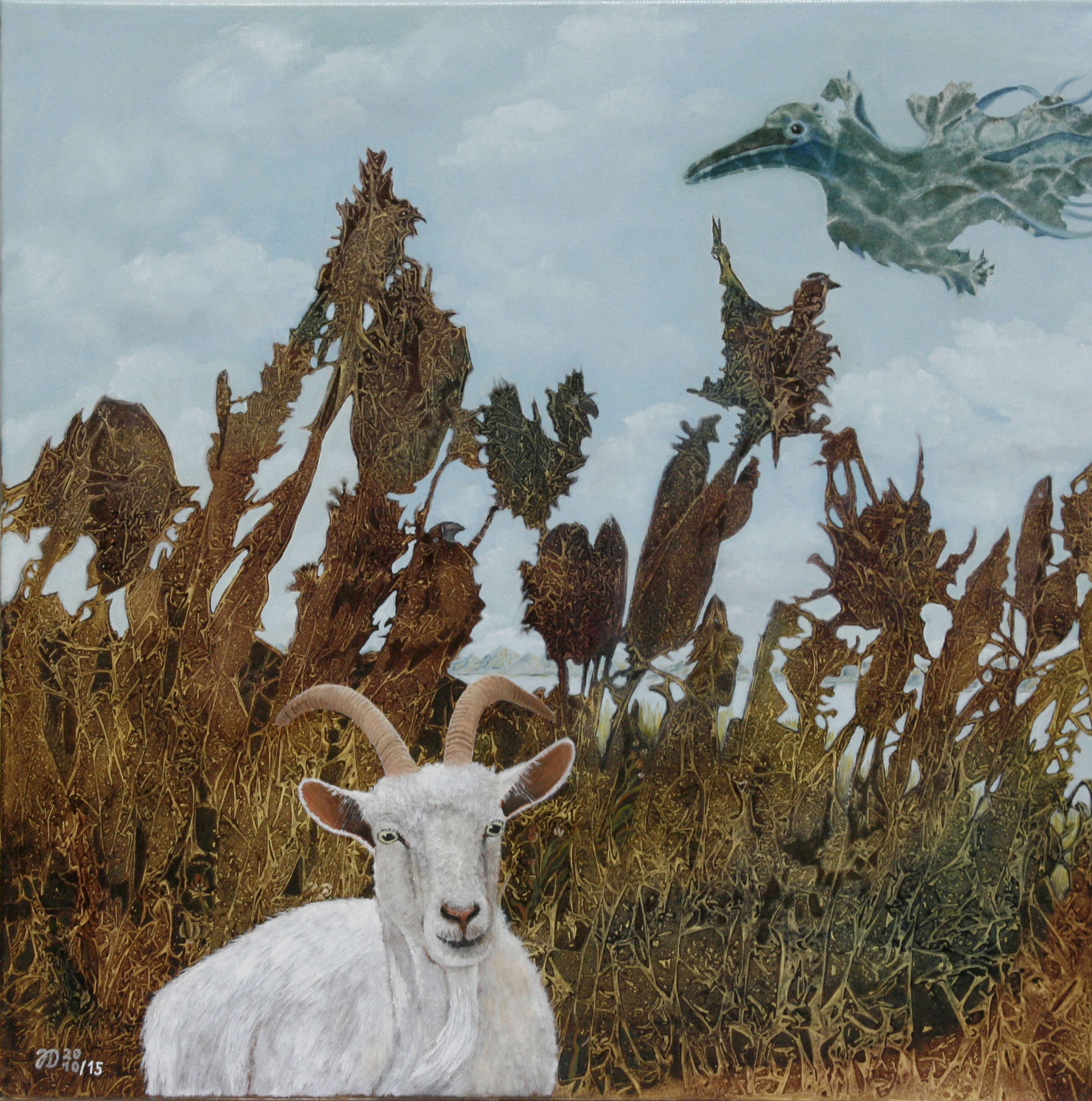356.Der Überflieger und die Ziege, 60x60, 2010-15-sm